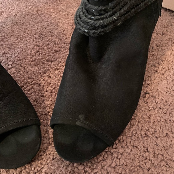 BCBGeneration suede fringe open toe booties - Picture 4 of 5